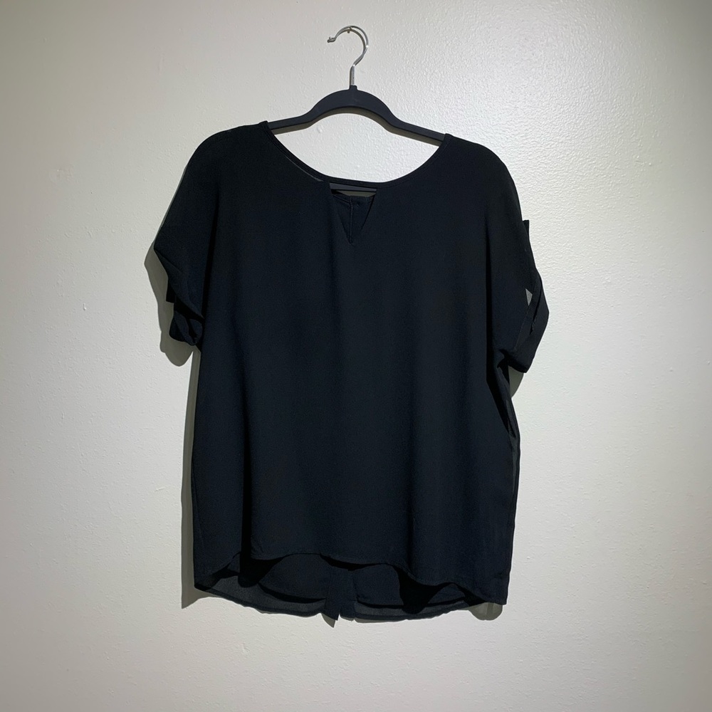 Naked Zebra Black Flowy Top